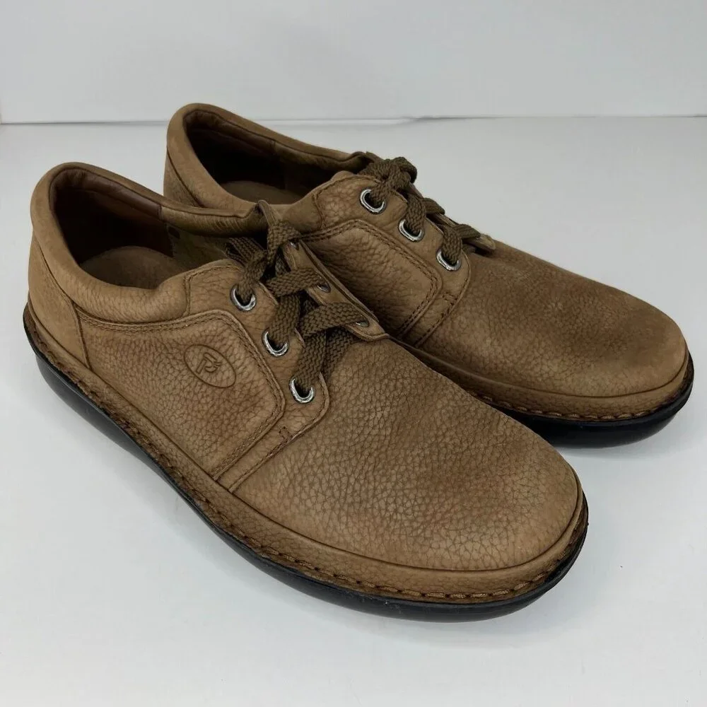 Propet Villager Mens M4070 Brown Leather Lace Up Nubuck Size 11.5 Casual Shoes